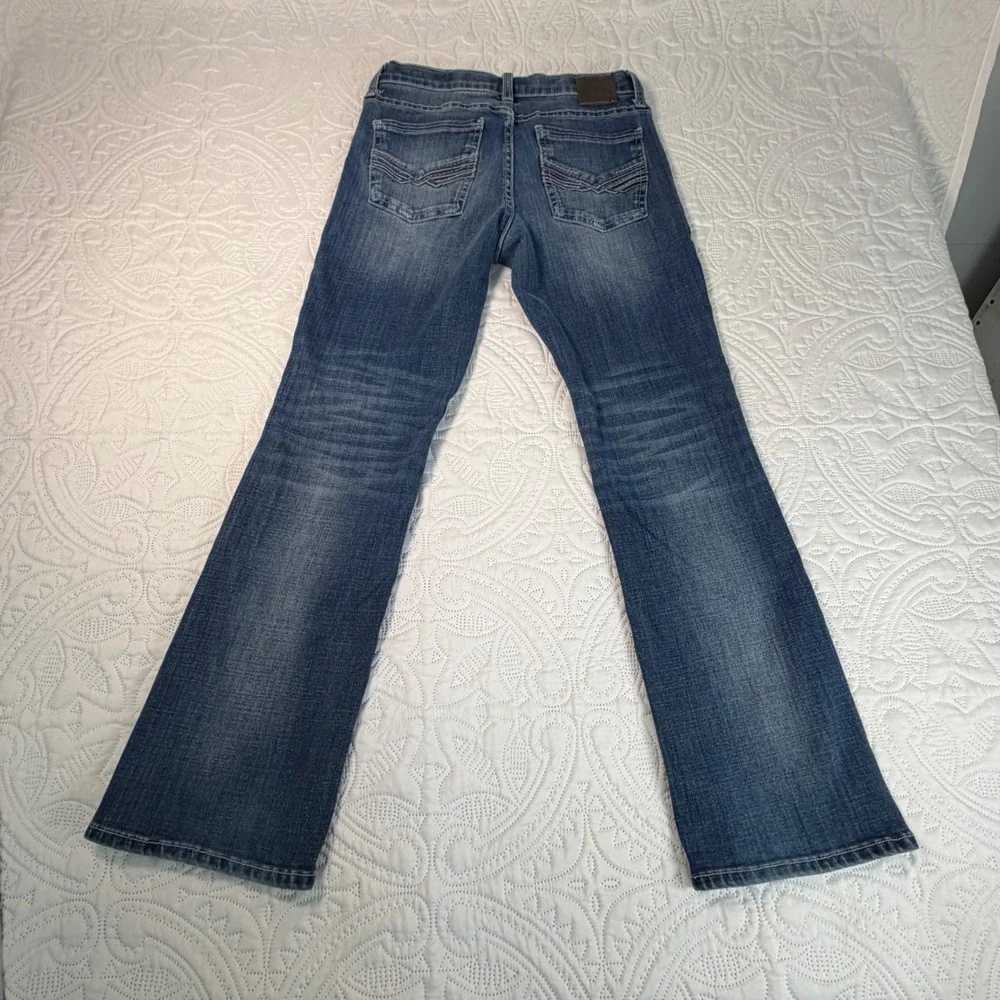 BKE Conner Bootcut girls Jeans Size 14 Medium Wash Denim Adjustable Waist